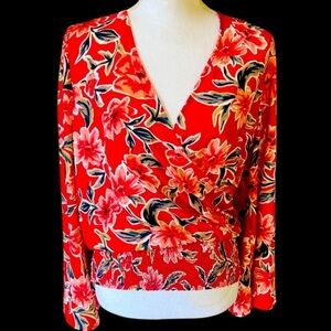 Philosophy, ladies, long sleeve V-neck blouse, excellent condition